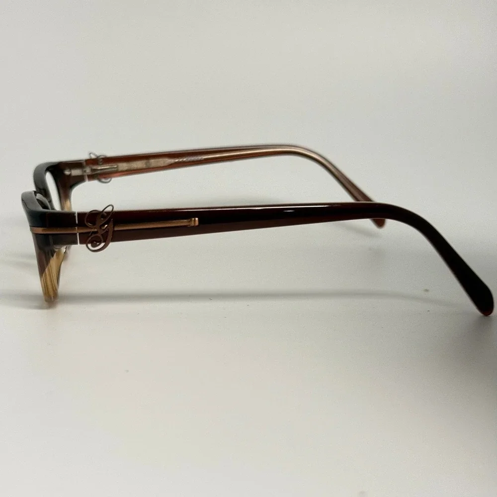 Guess GU2304 BRN Brown Gradient Rectangular Eyeglass Frames 53-16-135 Logo G